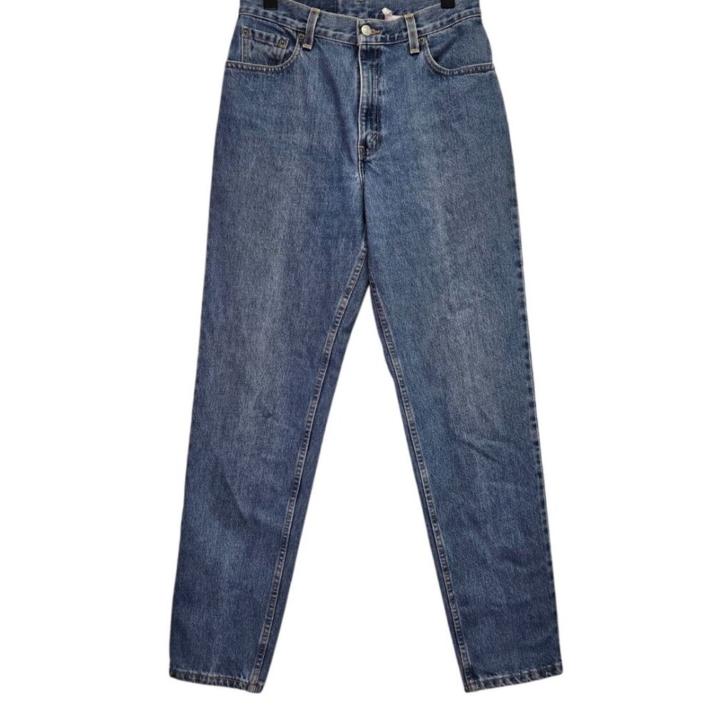 Vintage Levis 550 High-Waisted Blue‎ Jeans  Distressed Denim Straight Leg 28"
